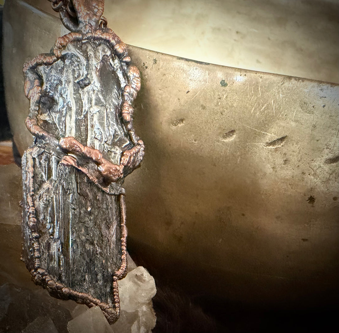 The Outer Space Amulet // Campo del Cielo Meteorite & Black Tourmaline 𓆃