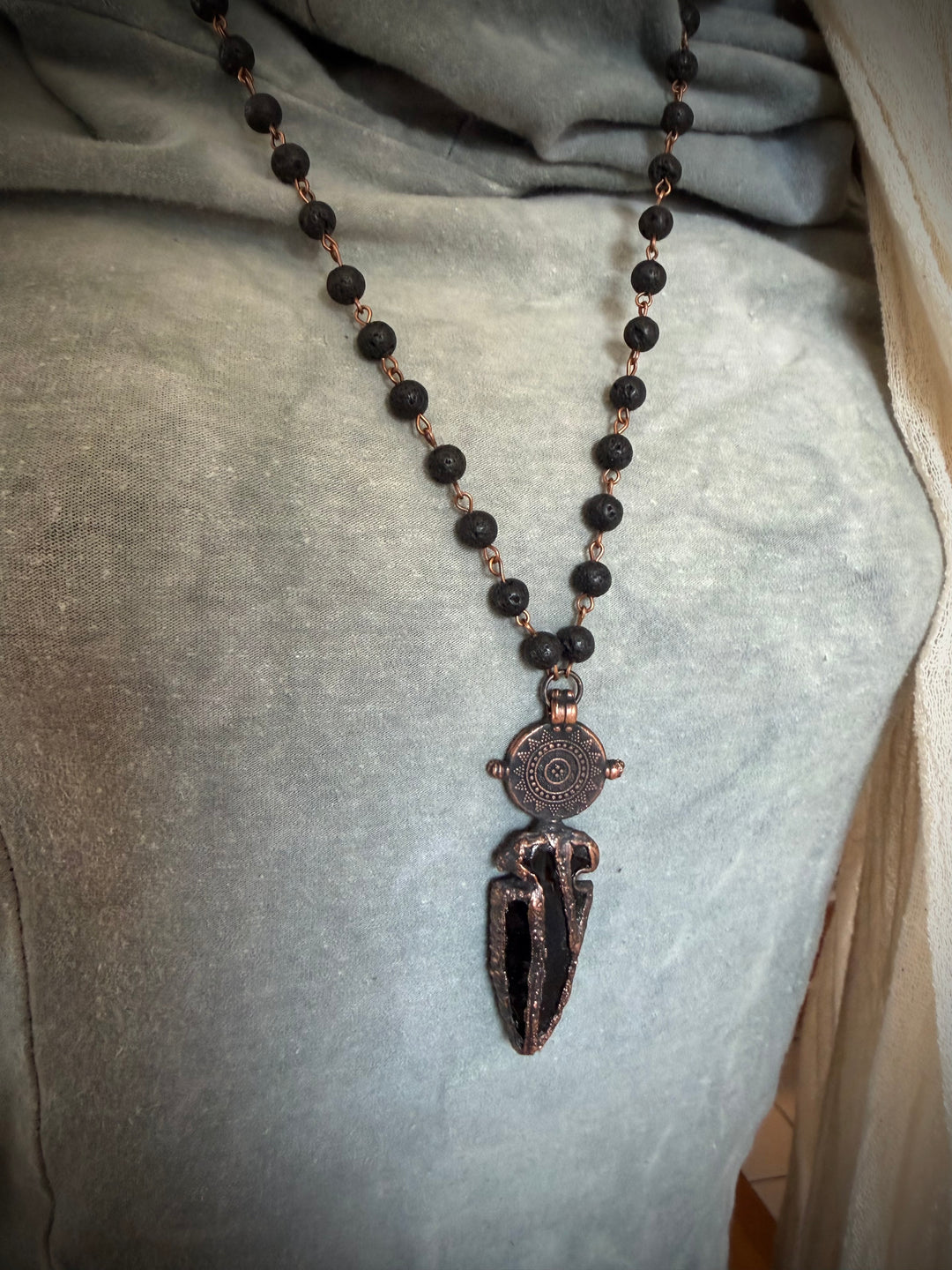 The Healer Talisman // Black Obsidian Arrowhead