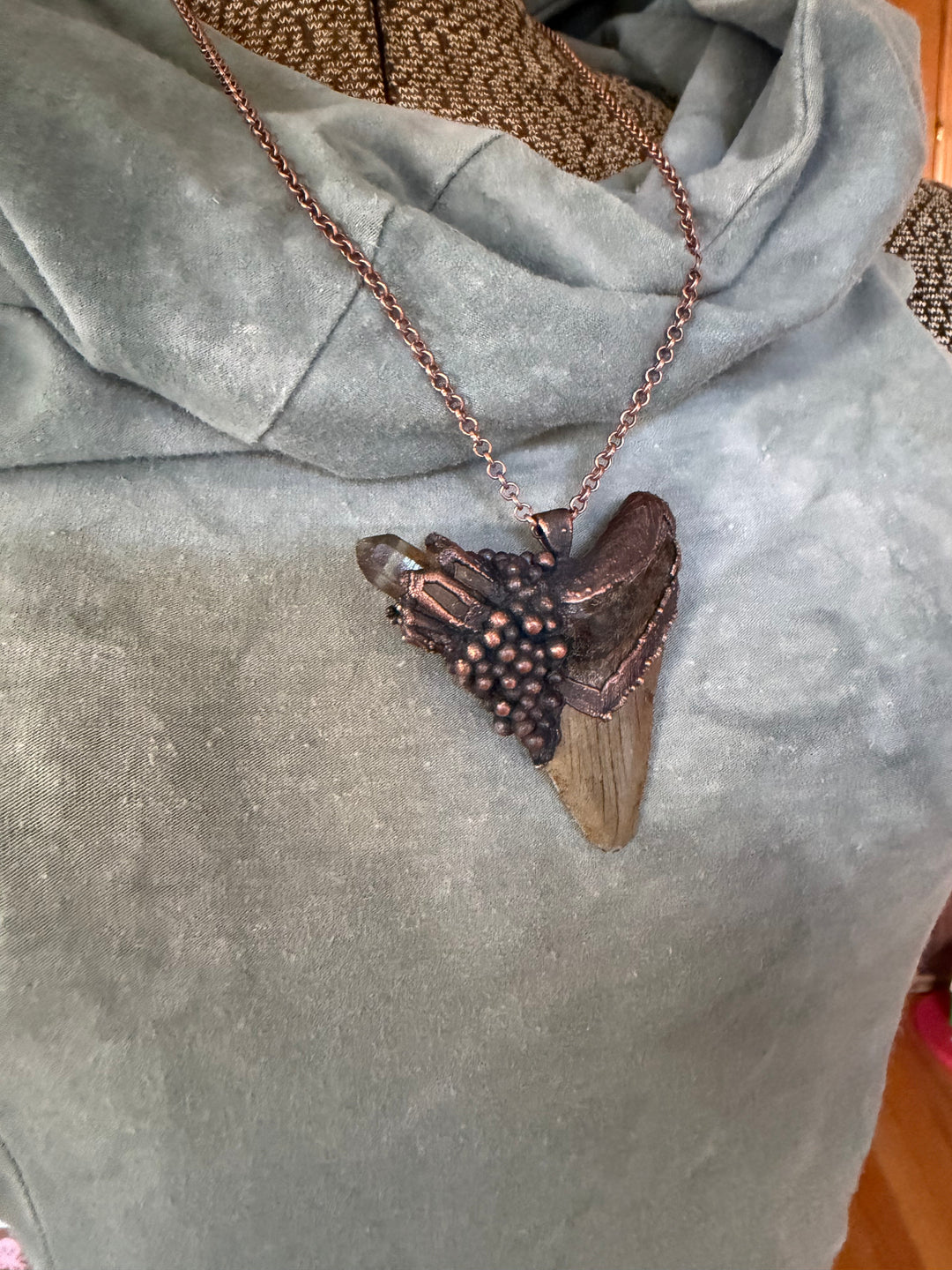 The Ancient Secrets Talisman // Megalodon Tooth & Citrine 𓆃