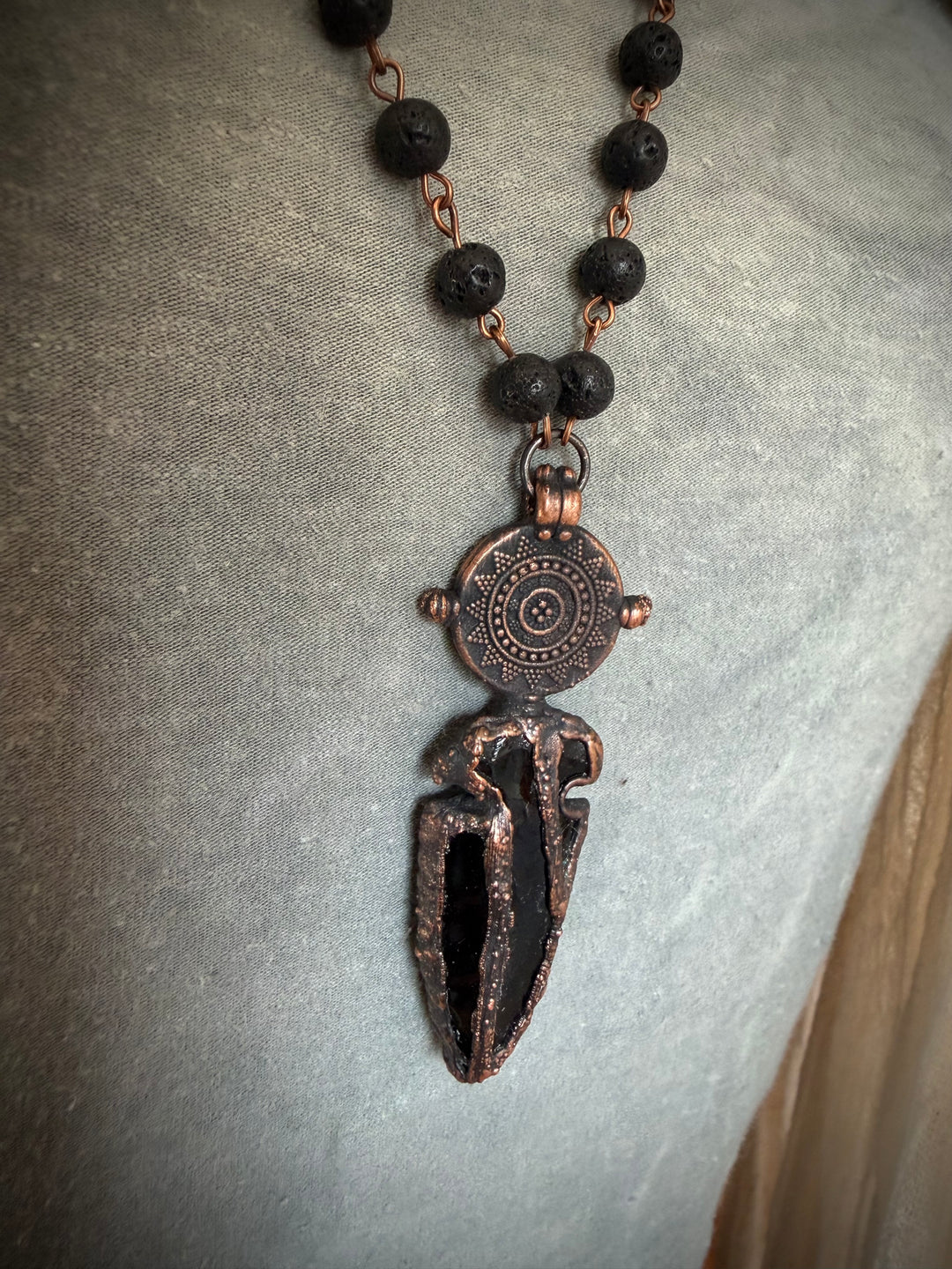 The Healer Talisman // Black Obsidian Arrowhead