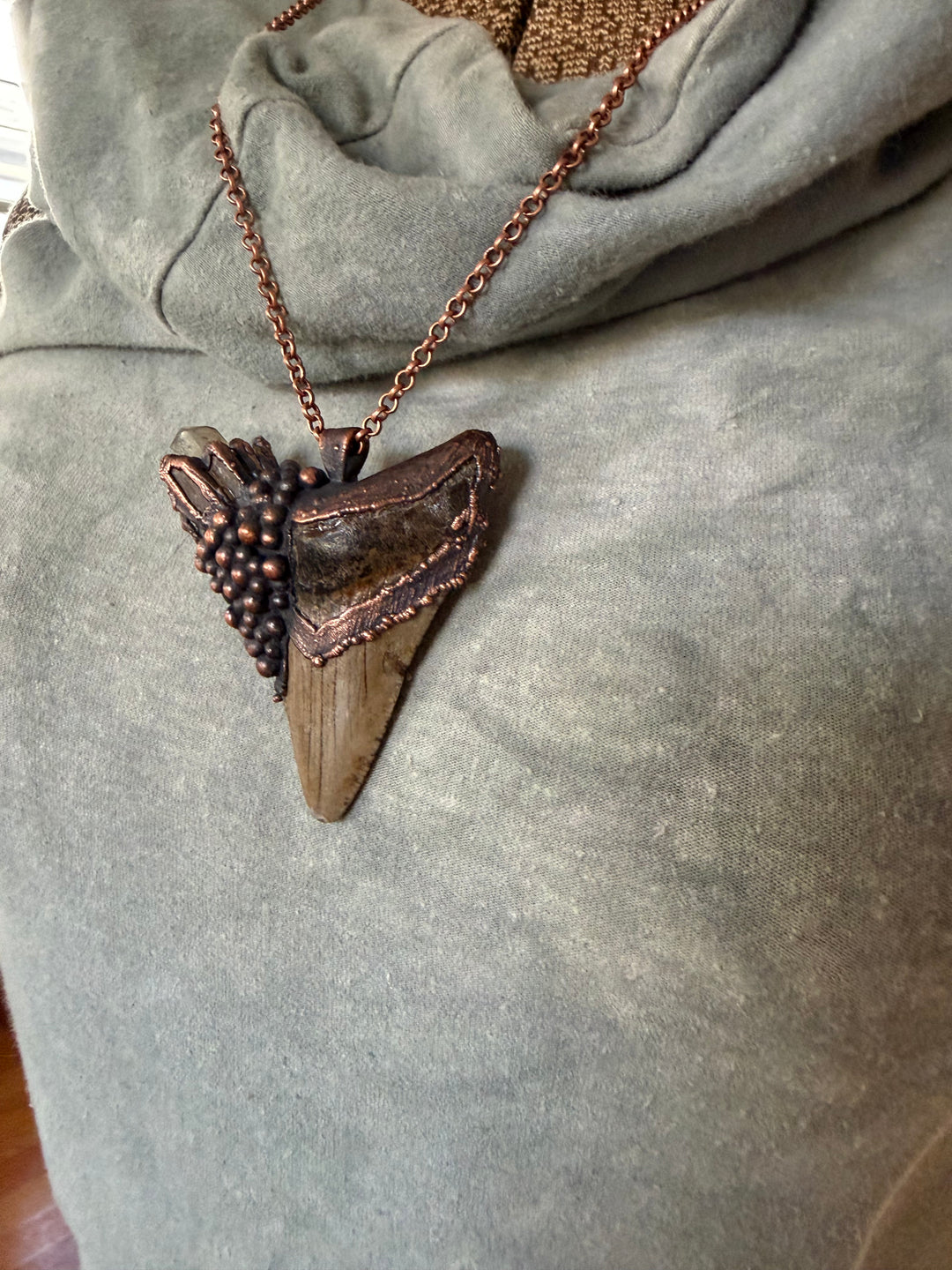 The Ancient Secrets Talisman // Megalodon Tooth & Citrine 𓆃