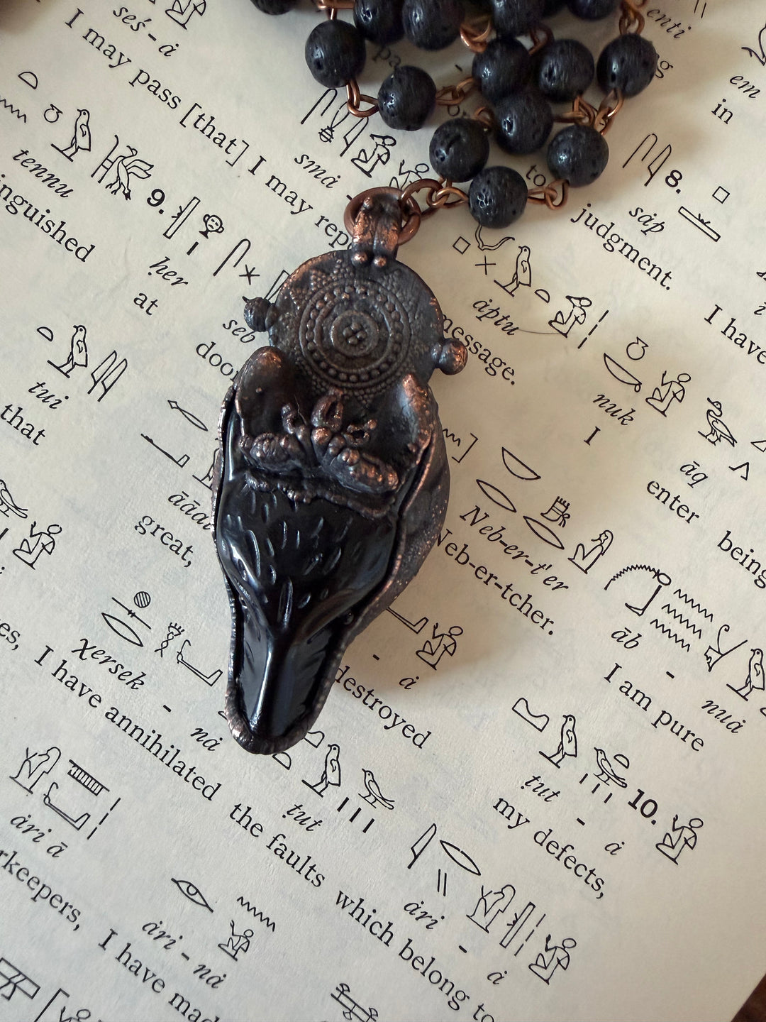 The Spirit Animal Amulet // Black Obsidian Wolf 𓆃