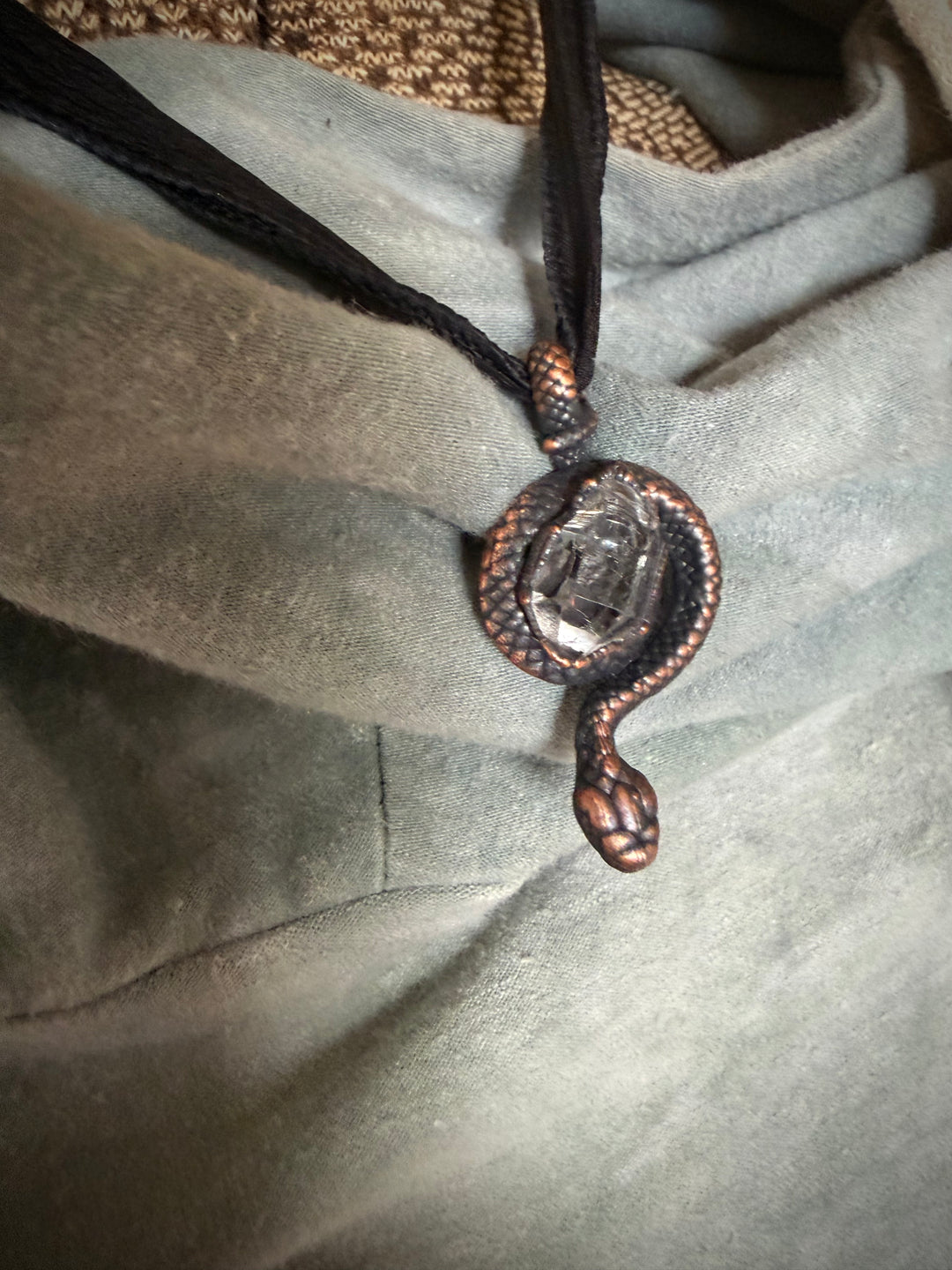The Serpent Amulet // Herkimer Quartz